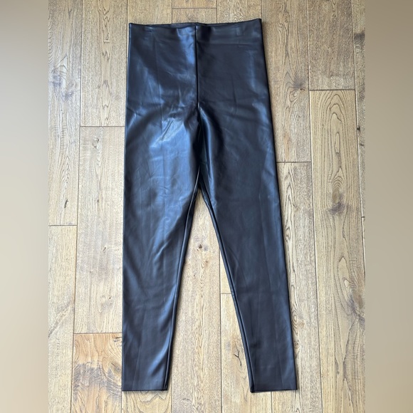 Joie Faux Leather Leggings in Espresso size Large NWT - Picture 2 of 13